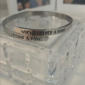 NEW Silver bangle Bracelet for dog lover